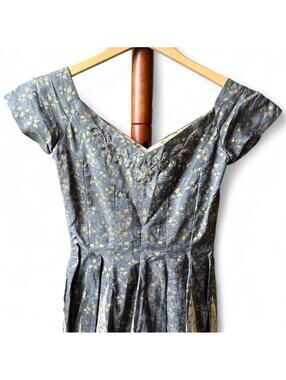 Vintage Artisan Crafted Women's Green and Multi Dress